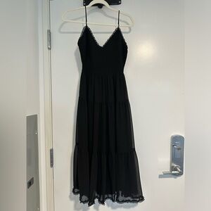 Wilfred XS Black Midi Dress